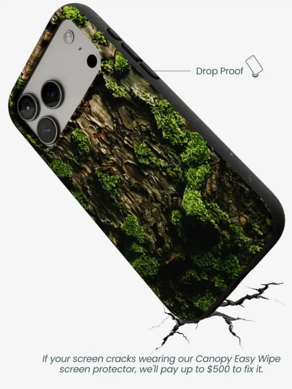 PELA Black Tree Bark iPhone 17 Pro Max Case NEW